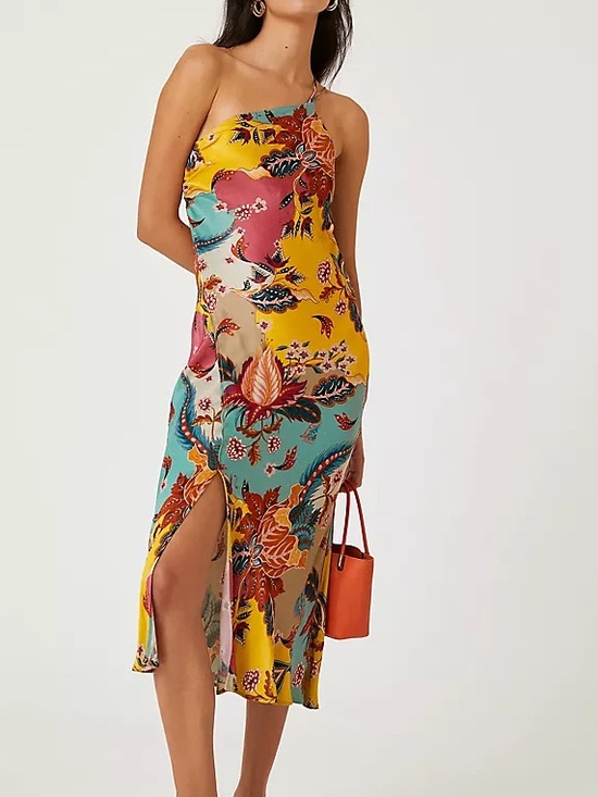 Anthropologie Dresses & Skirts - Anthropologie Bl-nk One-Shoulder Floral Multicolor Maxi Dress